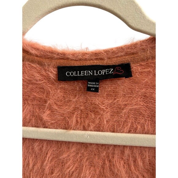 Colleen Lopez Coral Open Front Cardigan Size 2X - Picture 6 of 6